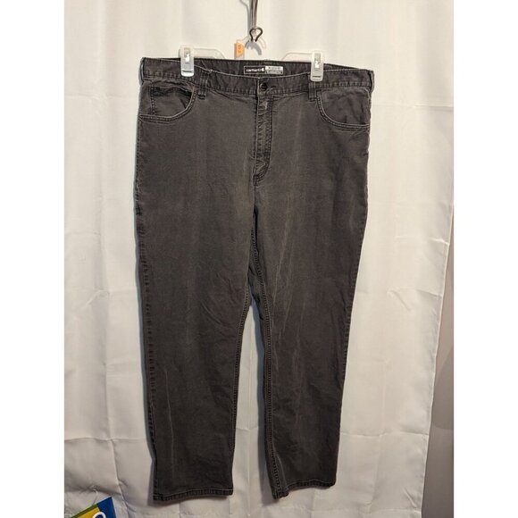 Carhartt Relaxed Fit Pants Men’s Sz 40x32 Charol Gray Rugged Flex Cotton 5pocket - Picture 1 of 16